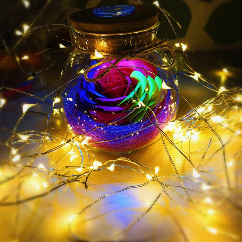 1M 10LED String Lights Waterproof Led Copper Wire Fairy Lights Battery Operated DIY Wedding Party Christmas Decoration Lights