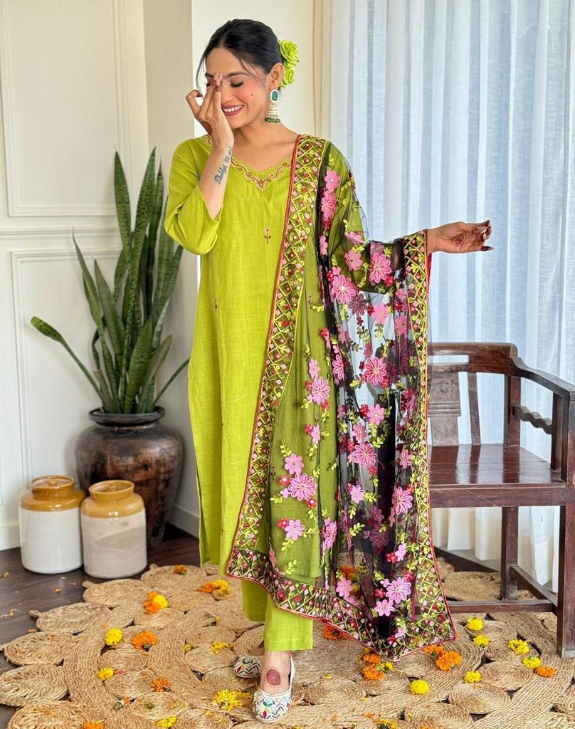 Женский дизайнерский комплект курта брюки дупатта индийский Болливуд топ туника курти сальвар костюм платье