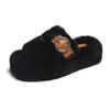 Fashion 2024 New Summer Square Toe Solid Color Belt Buckle Decoration Thick Sole Fashion Fur Slippers Indoor Home Casual Floor Slides