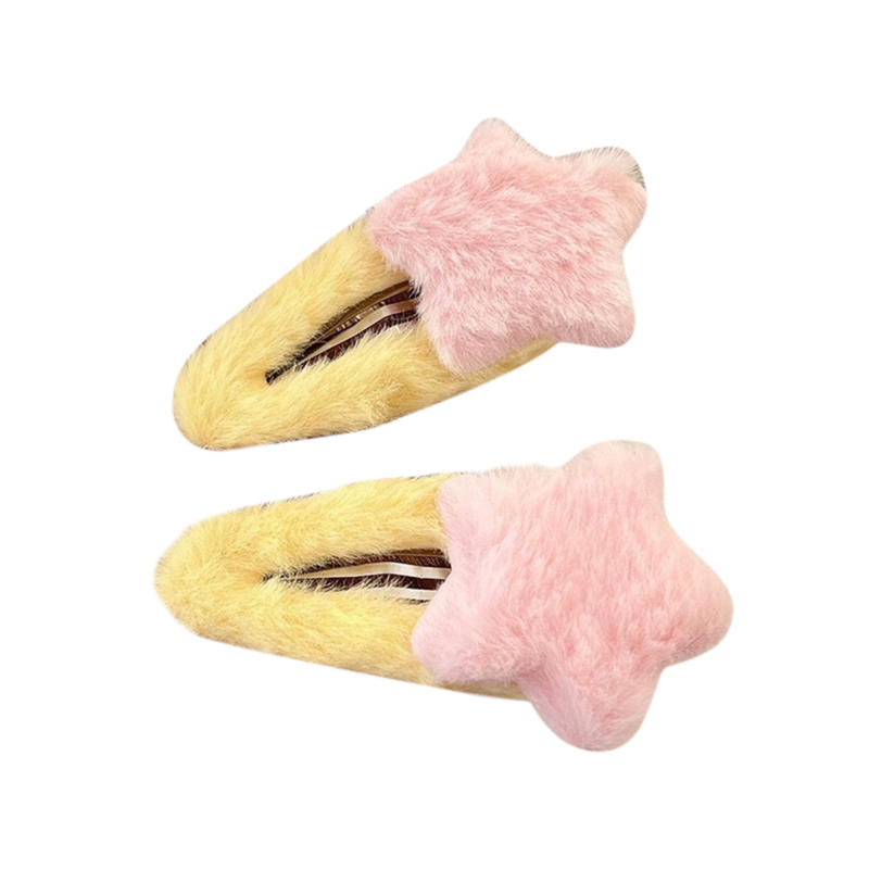 10 шт. милые пушистые звездочки аксессуары для волос женские элегантные металлические заколки для волос нескользящие звездочки заколки боковые заколки