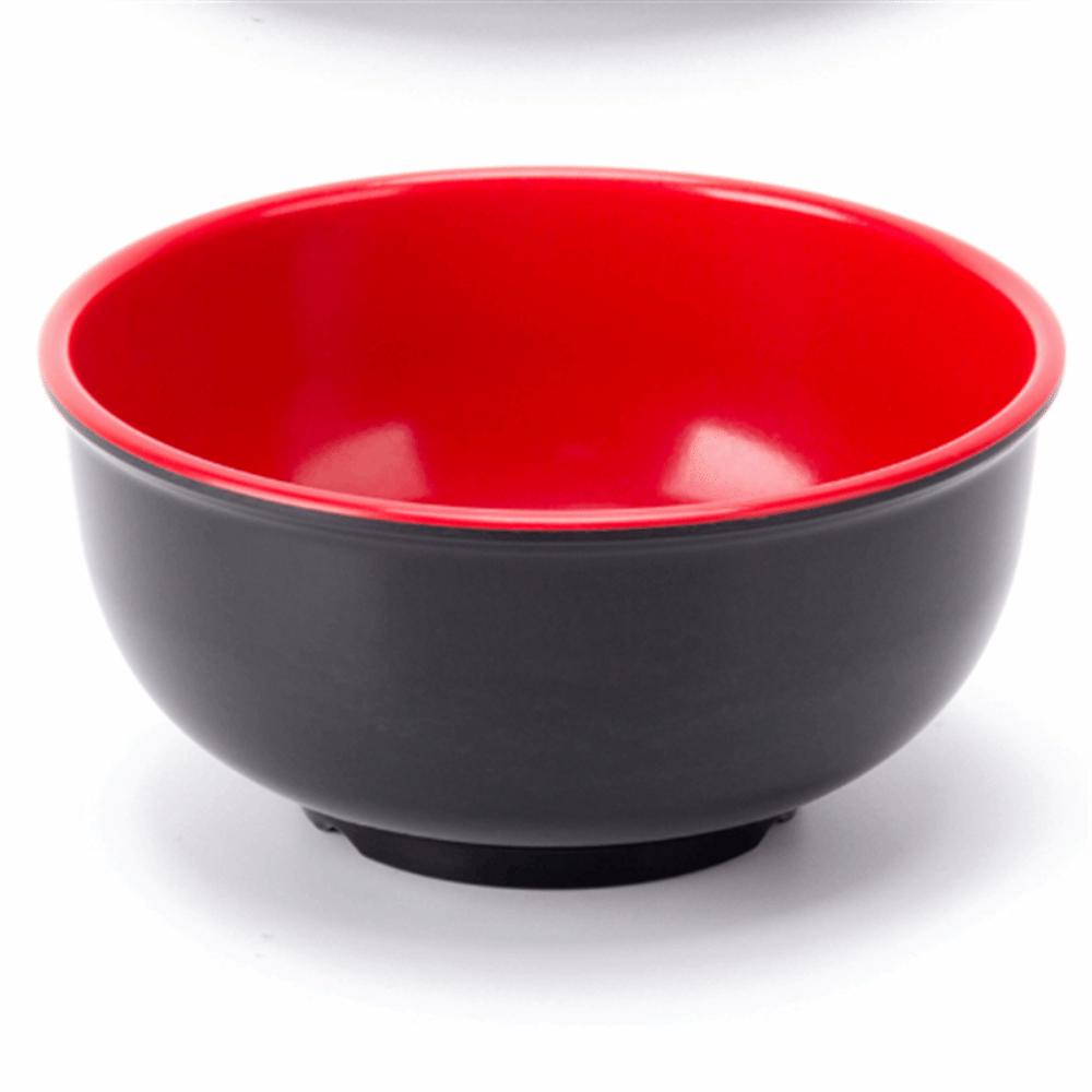 Black Red Food Containers Imitation Porcelain Soup Bowl New Melamine Bowls Dishware