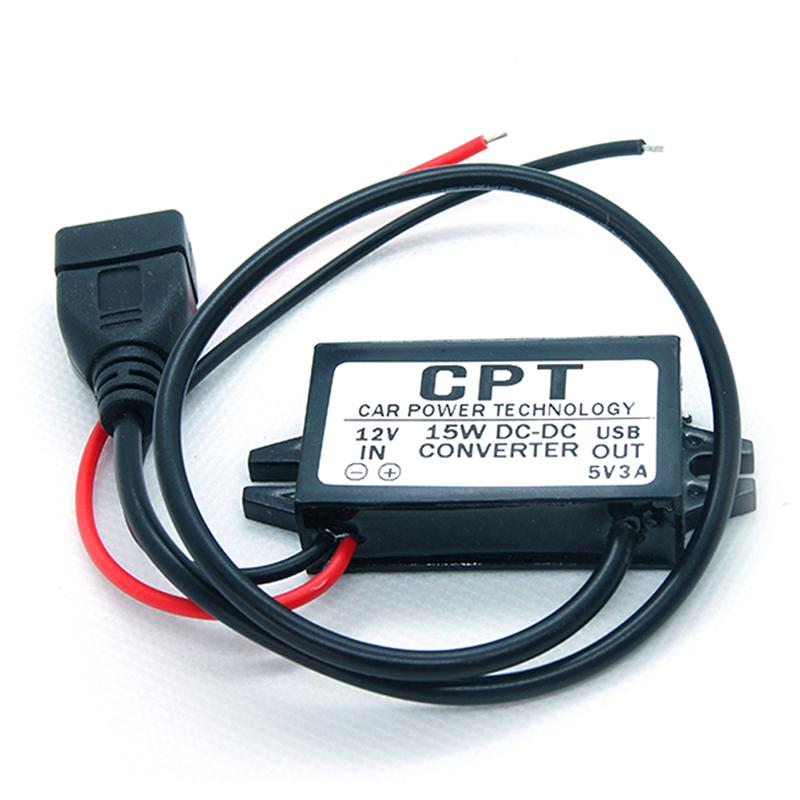 1pcs High Efficiency DC-DC Car Power 12V to 5V 3A 15W Converter Module Micro USB Step Down Power Output Adapter New