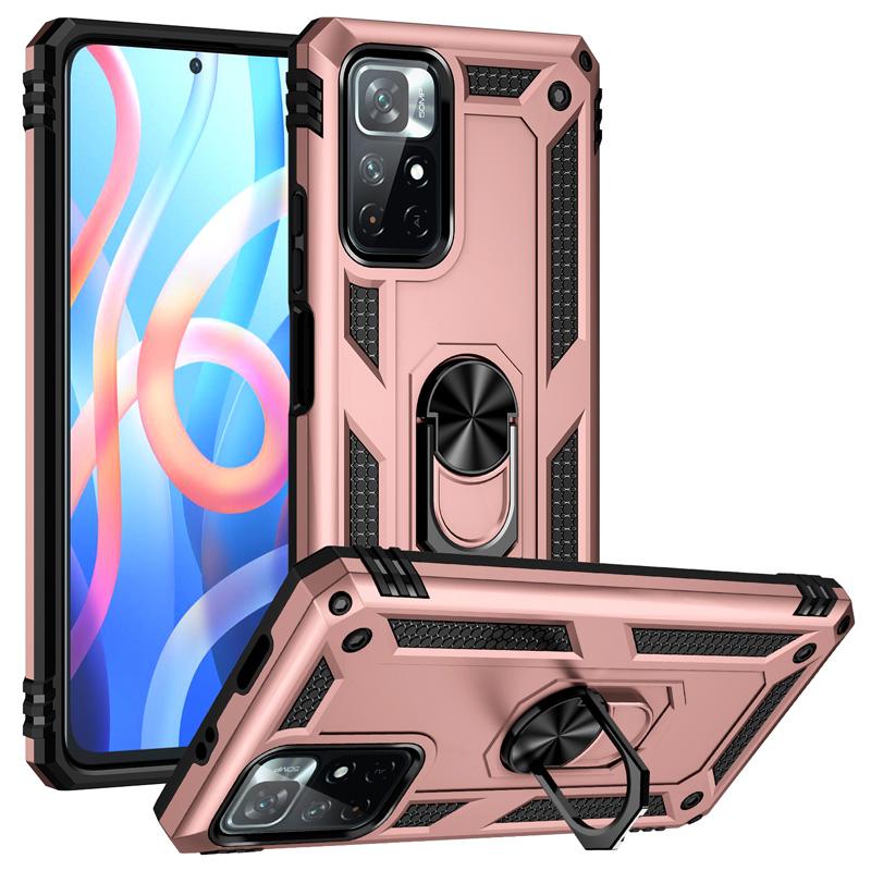 Противоударный защитный чехол-бампер для Xiaomi Redmi Note 12 11 10 Prime 9 Pro Max 11S 11T 10T 9T 10C 9S 10S 5G 9A 9C с металлическим кольцом