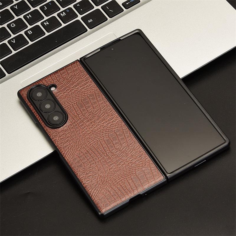 Чехол-полуобложка из крокодиловой кожи для Samsung Galaxy Z Fold 7