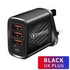 Многопортовый адаптер-зарядное устройство 3USB + PD Fast Charger A+C 3A для мобильных телефонов - EU/US/UK