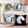 Fashing Fantasy Black and White Animal Patterns Pillow Case Silky Elegant Comfort Sofa Bed Invisible Zipper