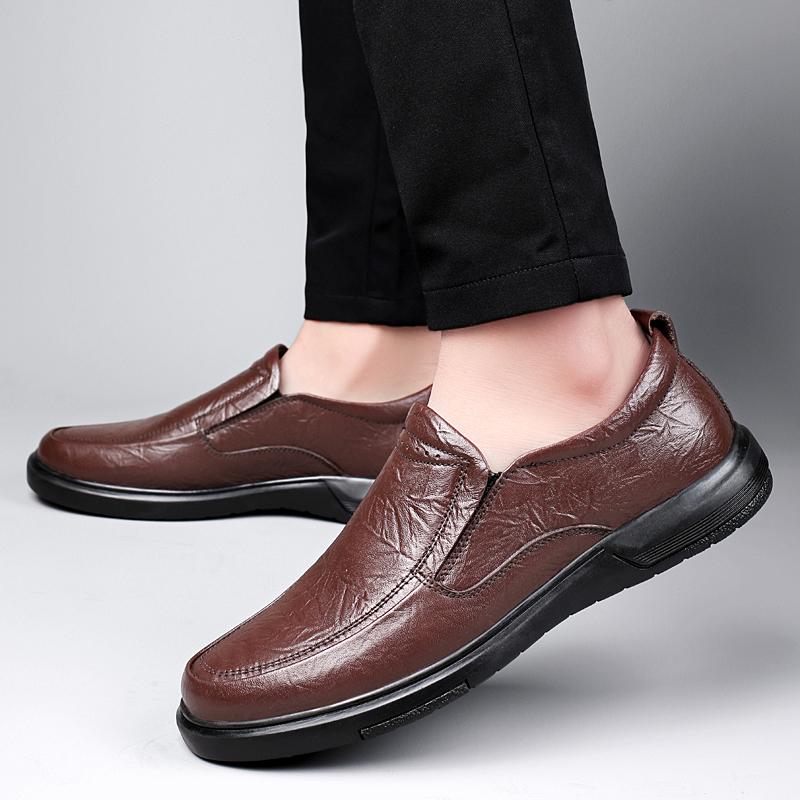 Мужская обувь Высококачественная модная мужская деловая обувь Итальянская обувь ручной работы из натуральной кожи Мокасины-слипоны Мужская повседневная обувь