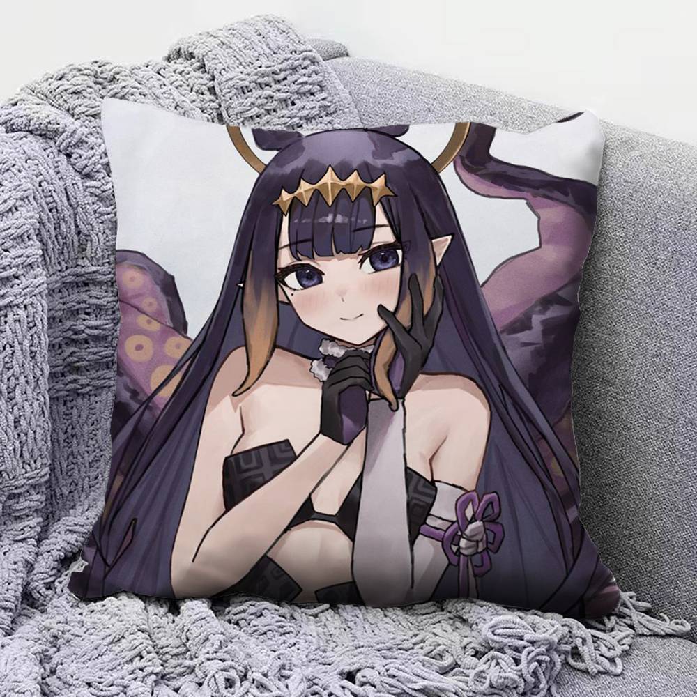 Ninomae Ina Hololive VTuber Наволочки Чехлы для Подушек Домашнего Дивана и Декоративные На Заказ