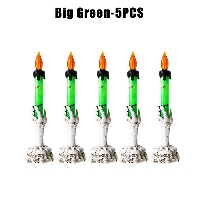Halloween Witch Finger Skull LED Glowing Candle Light Bar KTV Party Decoration Prop Electronic Pumpkin Lamp