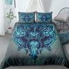Bedding Set King Queen Double Full Twin Single Size Mythology Symbols Runes Bed Linen Set