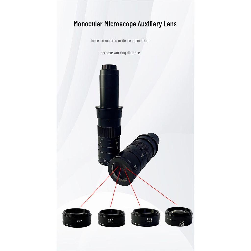 42mm Integrated Microscope Attachment Lens: 0.3X-0.7X HD Wide-Angle Magnification