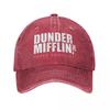 Классические бейсболки с логотипом Dunder Mifflin для мужчин и женщин, потертые джинсовые кепки с защитой от солнца, регулируемые головные уборы для офисных путешествий