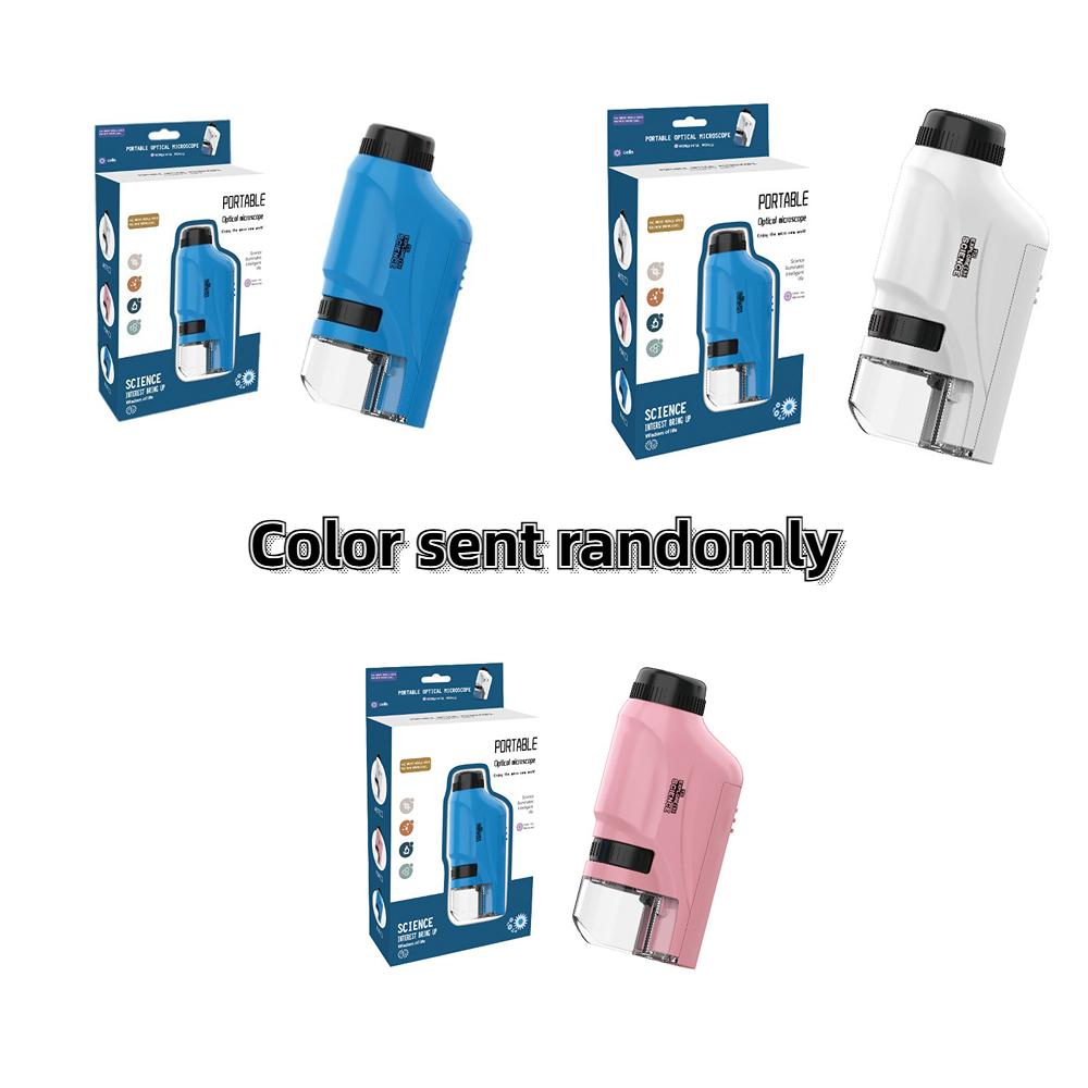 Комплект ручного микроскопа 60-120x карманный микроскоп на батарейках ручной мини-микроскоп со светодиодной подсветкой портативный микроскоп