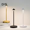 Battery-Powered Metal Desk Lamp Touch Control Flicker Free Dimmable Non-Slip Design Modern Wireless Bedside Lamp