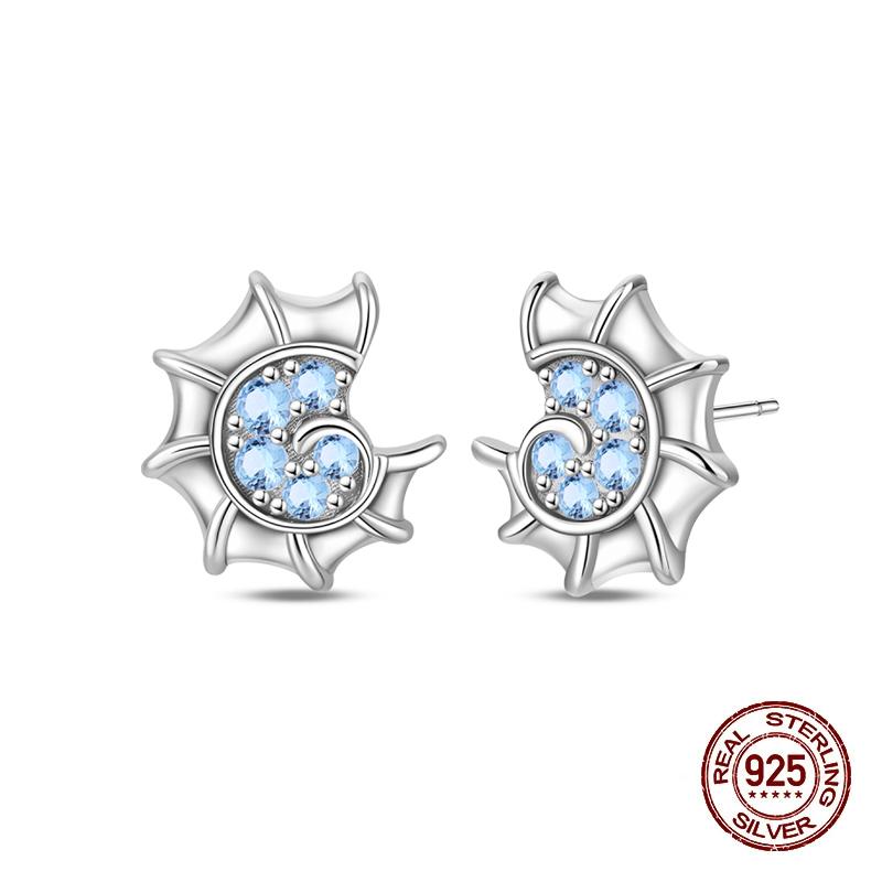 Серьги-гвоздики для женщин Медь Разноцветная Ракушка Морская звезда Сверкающая Бабочка Роскошные Изысканные Ювелирные Изделия Серьги для Девочек