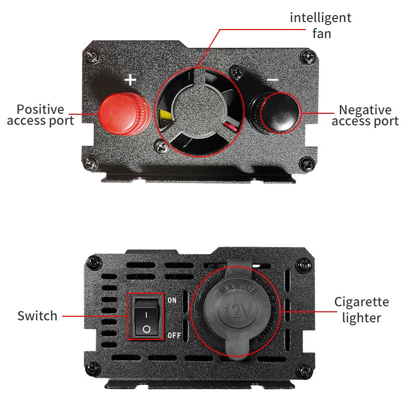 4 USB ЖК-дисплея для автодома, солнечный преобразователь 1500 Вт, автомобильный инвертор 12 В для розеток переменного тока 220 В/переменного тока 110 В