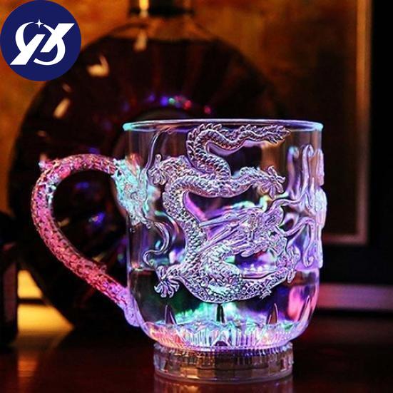 LED Flas Ng Color Change Water Activated Light Up Dragon Beer W Sky Cup Mug