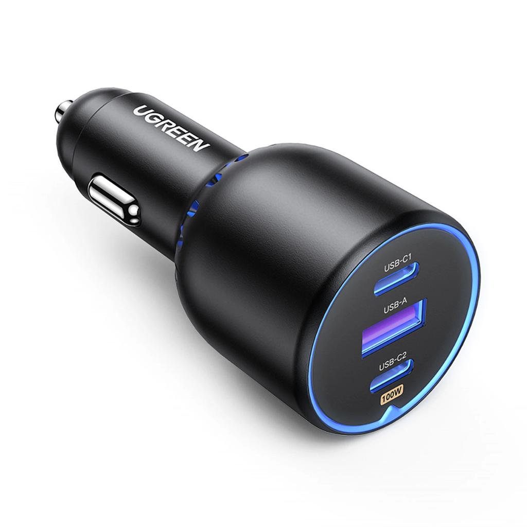 Ugreen Автомобильное зарядное устройство CD293 2X Usb-C Pd и 1X Usb-A 130 Вт - черное
