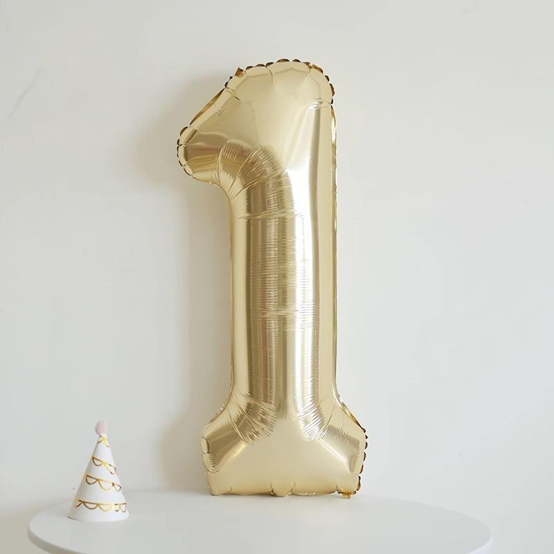 Платиновый золотой шар 1 шт. 40-дюймовый фигурный гелиевый шар цифровой сферический украшение на день рождения детский праздничный душ