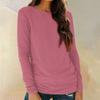 Womens Long Sleeve Round Neck Shirts Basic Tee Casual Top Fall Trendy Tunic Outfits Fitted T Shirts