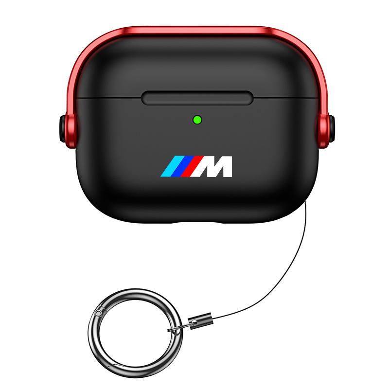 For BMW M Power M3 M4 M5 M6 M7 M8 360° Adjustable Wireless Bluetooth Earphone Case Air pods 1/2/3/4 Pro2 Soft Cover Key Case