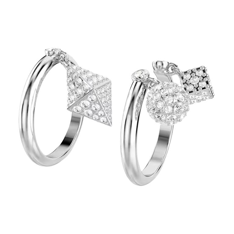 Swarovski Покрытые родием Кольца Женские Белые 5709842