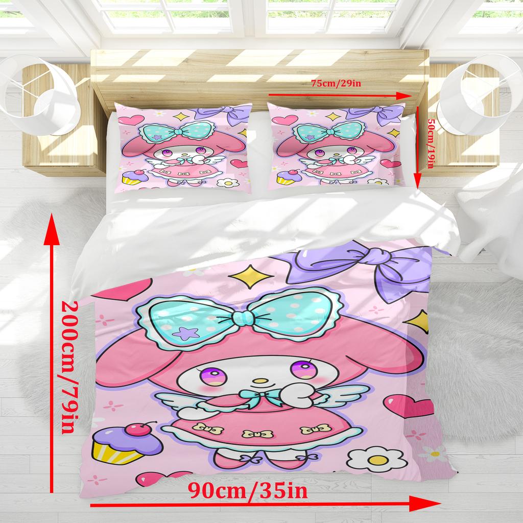 My Melody 3-предметный 1 пододеяльник Один комплект постельного белья Comforte Luxus Изысканный подарок на день рождения Полиэстер Домашний декор