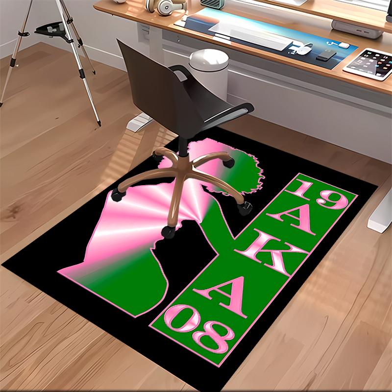 1pc AKA logo9 Print Area Rug - Soft, Washable Non-Slip Indoor Mat for Office Chairs, Living Room, Home Office Decorative Rug