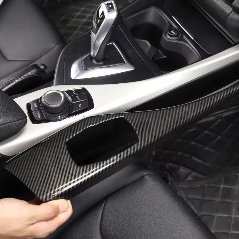 For BMW 1 2 Series F20 F21 F22 F23 2012-2018 ABS carbon fiber accessories multimedia panel decorative strip cover sticker 