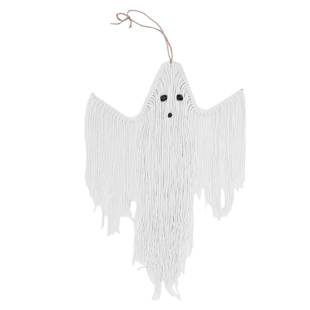 Подвесное украшение-призрак в жутком бохо-стиле, ручной работы из хлопковой веревки, для настенного искусства, праздничной двери, окна