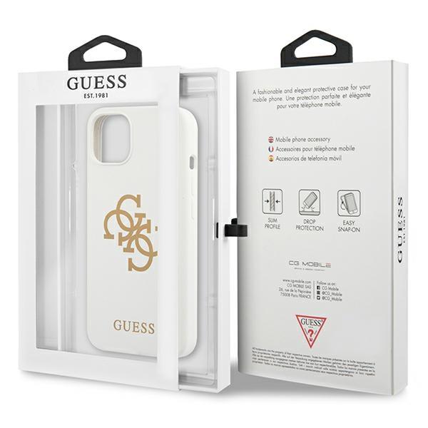 Guess Guhcp13Sls4Ggwh Iphone 13 Mini 5,4 Biały/White Hard Case Silicone 4G Logo