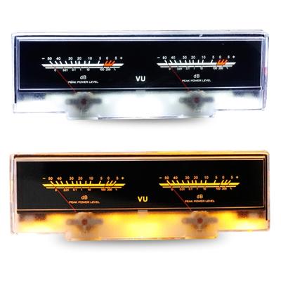 Двухстрелочный VU-метр 5 Вт-50 Вт Стерео плата аудиоусилителя Индикатор уровня звука дБ Белый Желтый свет Высокая точность