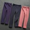 Autumn Winter Kids Pants Small Dot Plus Velvet Girls Leggings Children's Girl Cotton Stretch Trousers Children Clothing