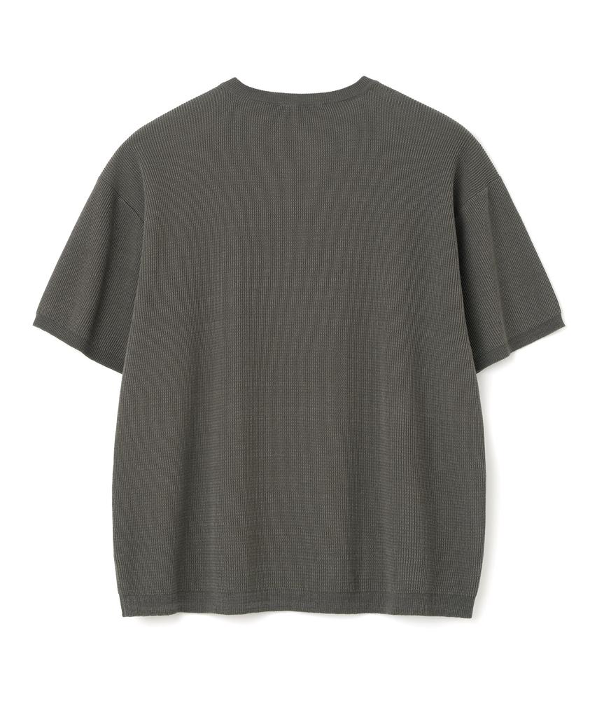 MILLO ARCHIVE Silo Half Henley Neck Knit [Charcoal]