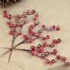 10Pcs Mini Round Artificial Red Berries Xmas Flower New Year Home Ornaments