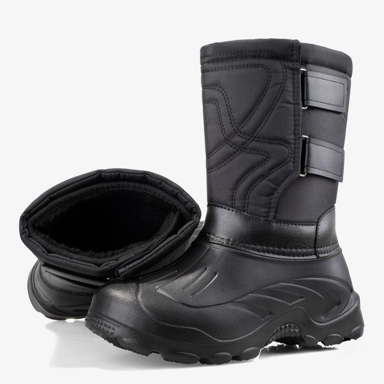 Autumn and Winter Thickened Large Size Men's Waterproof Outdoor Snow Boots Mid-calf Liner Padded Cotton Fishing Boots