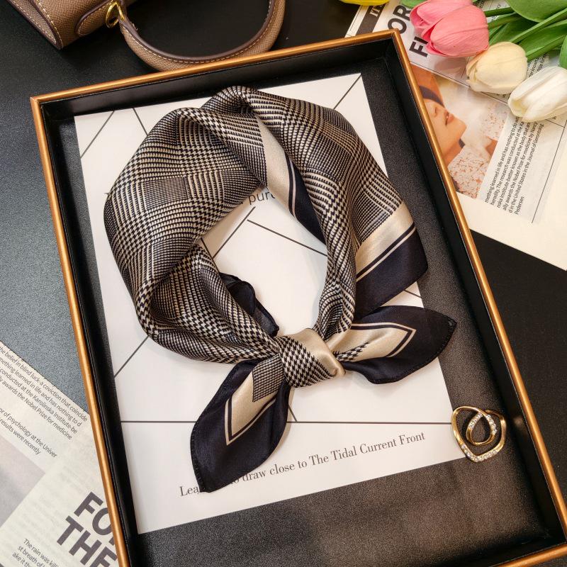 100% Mulberry Silk Small Square Scarf for Women - Versatile, Stylish Neckerchief for Spring & Autumn