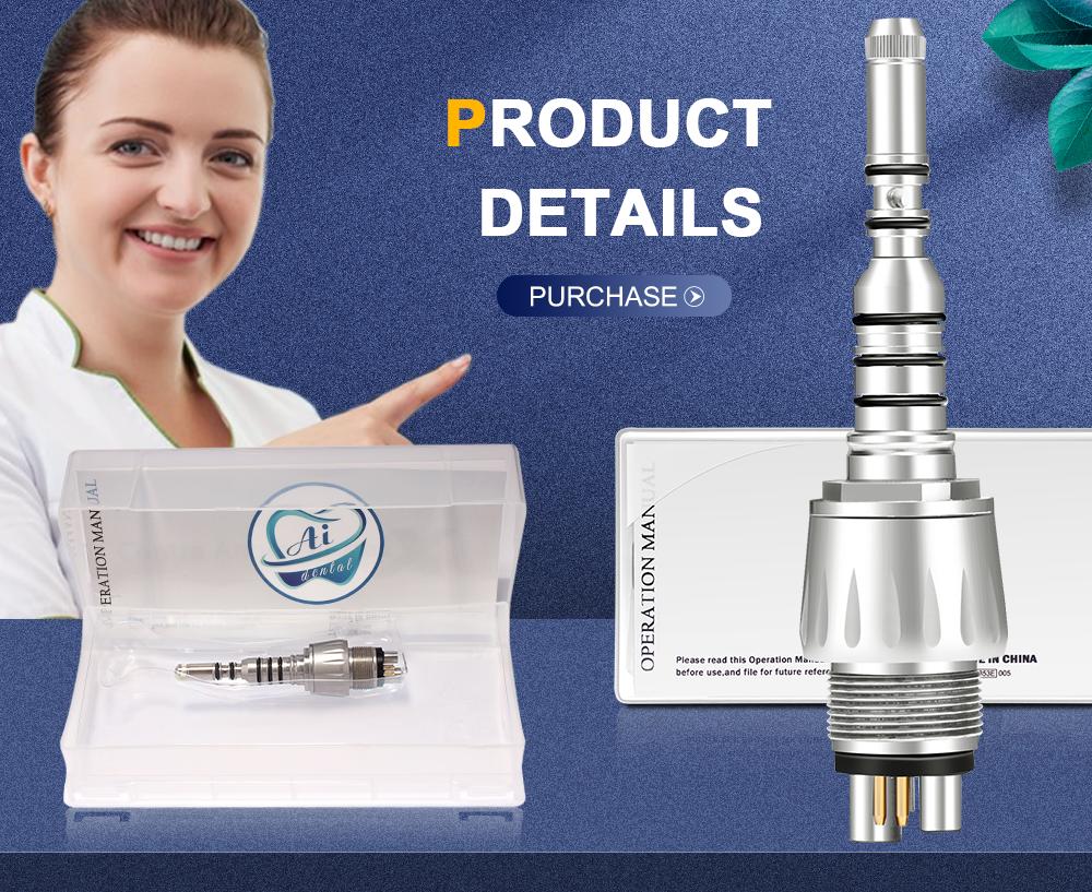Запасная часть AI-KCL6, 6 отверстий, самогенератор, светодиод KVO, быстрое соединение, совместимое с Z800KL/Z900KL, высокоскоростной наконечник, стоматологическое оборудование