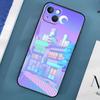 Чехол-бампер в пастельном японском стиле с изображением города Киото для iPhone 15 14 13 12 11 Pro Max X XS Max XR 7 8 Plus SE 2020 2022