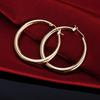 925 Sterling Silver 3 .5cm Round Earrings High Quality 18k Gold Plated Fashion Jewelry Wedding Christmas Gift