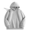 Men S Solid Color Fleece Hooded Sweatshirt Loose Fit Winter Warm Hoodie