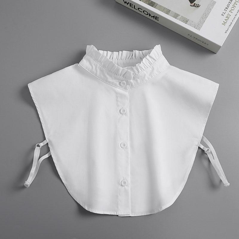 New Fake Victorian Stand Up Collar White Black Lace Collars Detachable For Women Blouse Lapel Shirt False Collar Woman