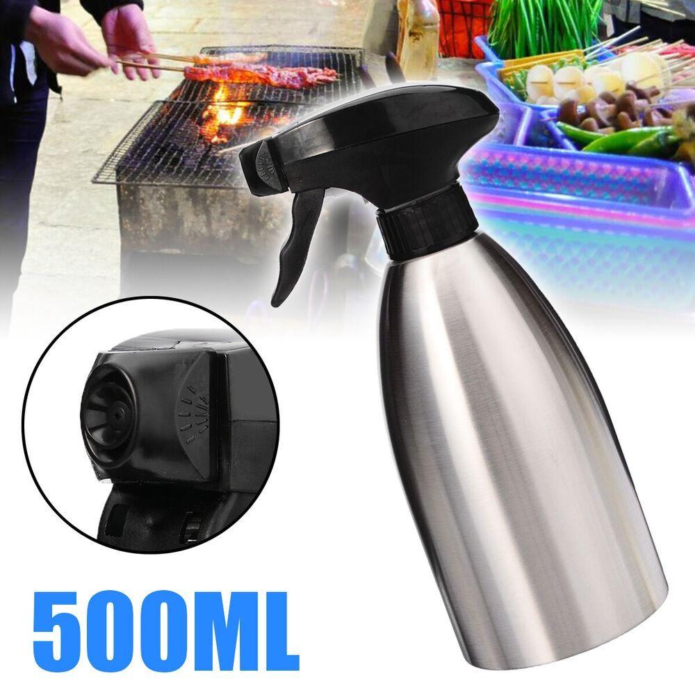 High Quality 500ml Cooking Stainless Steel Oil Spray Bottle BBQ Olive Oil Sprayer