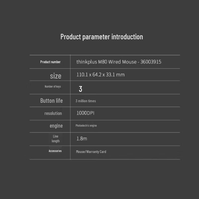 Проводная мышь Lenovo Thinkplus M80
