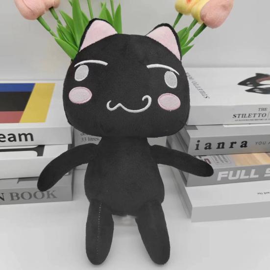 Cartoon Mascot Inouetoro Cat Plush Toy Cute White/Black Kitten Doll Plushies Ornament Soft Stuffed Animal Toy for Children Fans Birthday Gift