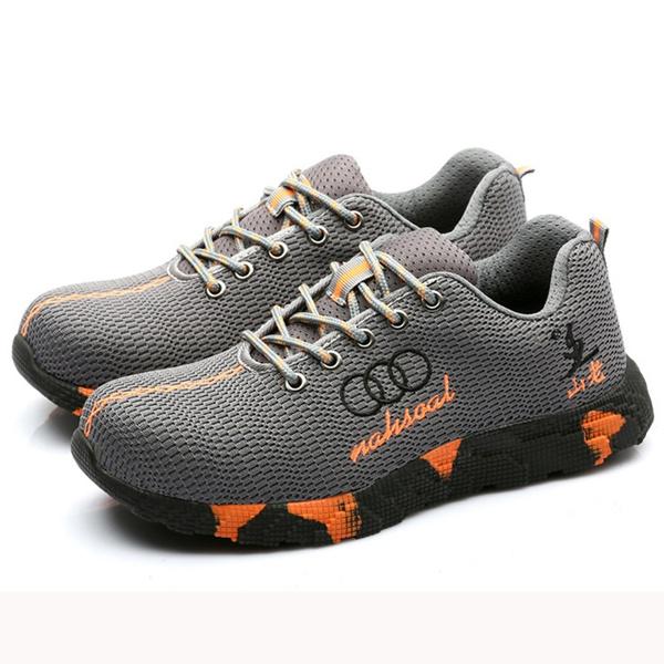 Модная рабочая защитная обувь, кроссовки, ультралегкие мужские рабочие ботинки с мягкой подошвой, устойчивые к проколам, со стальным носком