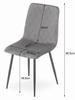 TURIN chair - black velvet x 3