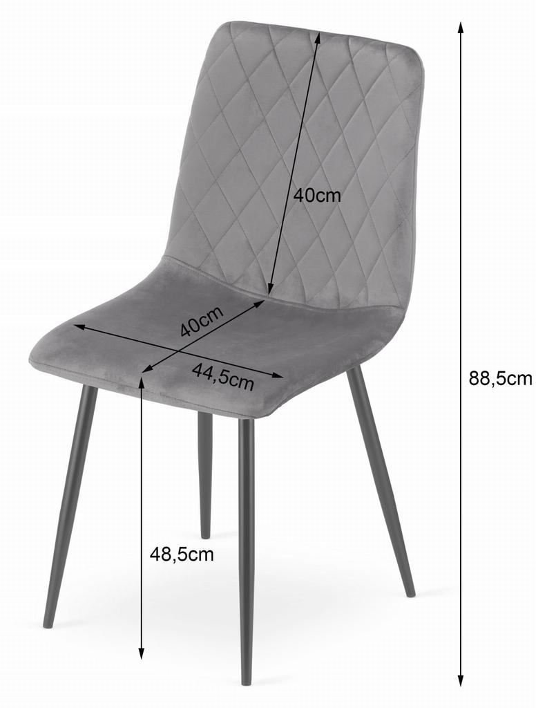 TURIN chair - black velvet x 3