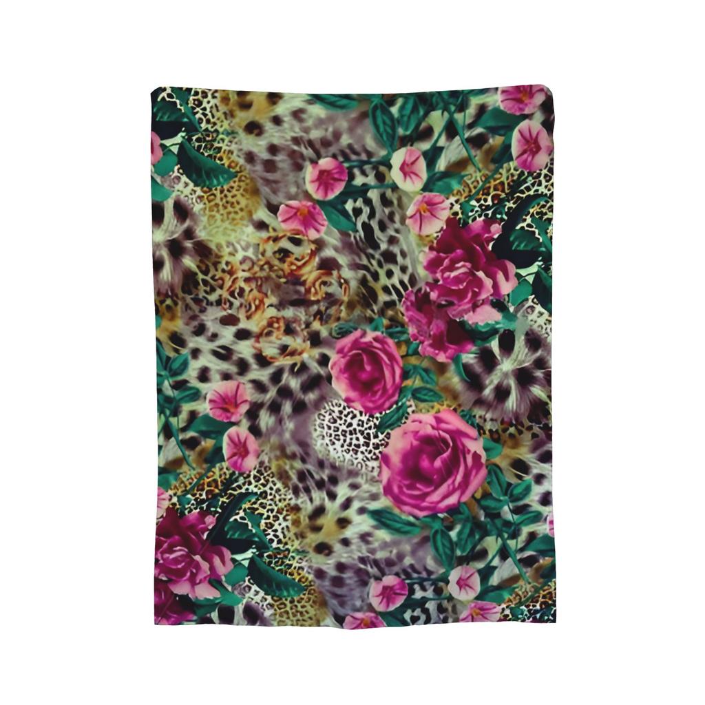 Leopard Rainbow Blanket Simulated Print Fuzzy Awesome Warm Throw Blankets for Bedspread Spring Autumn