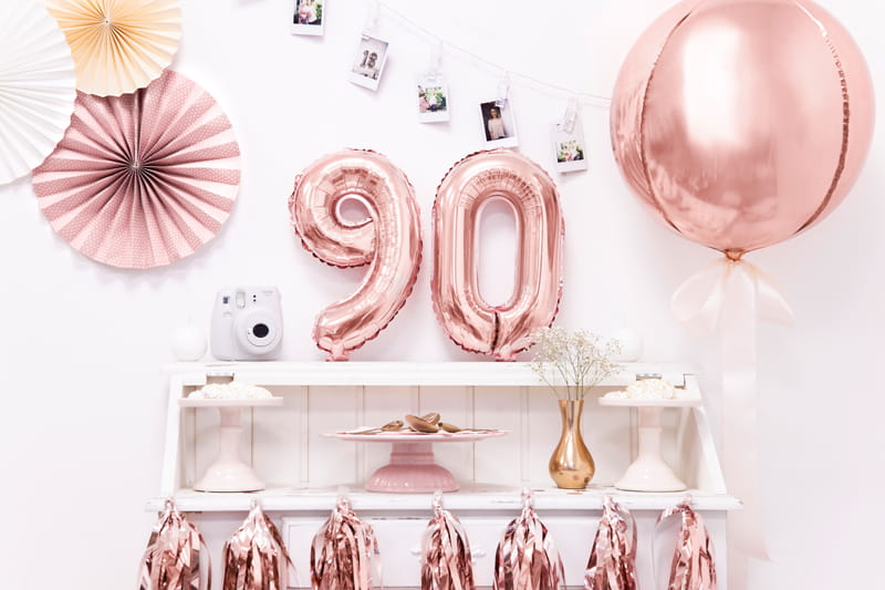 Balon Foliowy Cyfra "9" Różowe Złoto 35 Cm